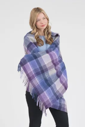 Repeat Edge Cashmere Stole - Purple