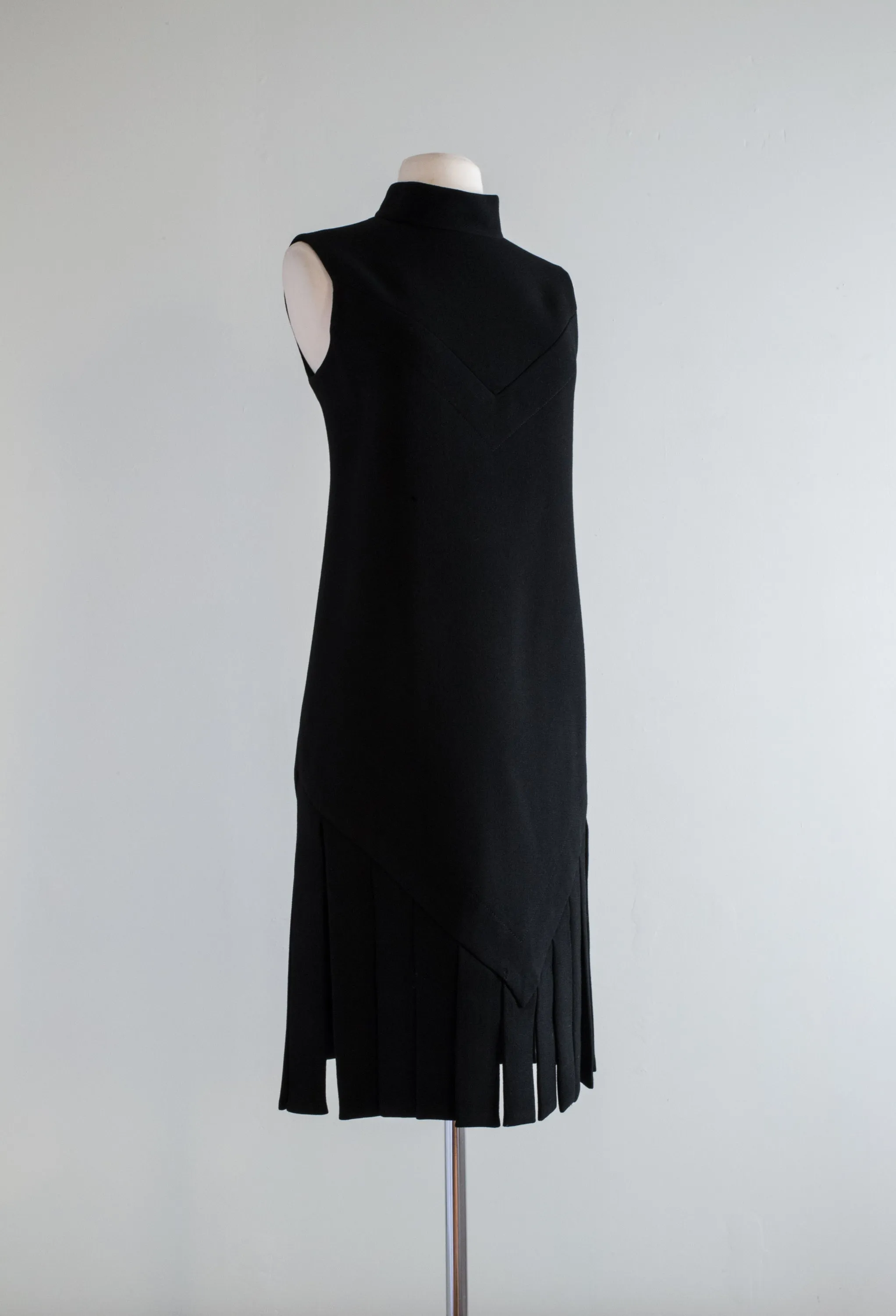 1960s Iconic Pierre Cardin Black Mod CARWASH Dress / Med