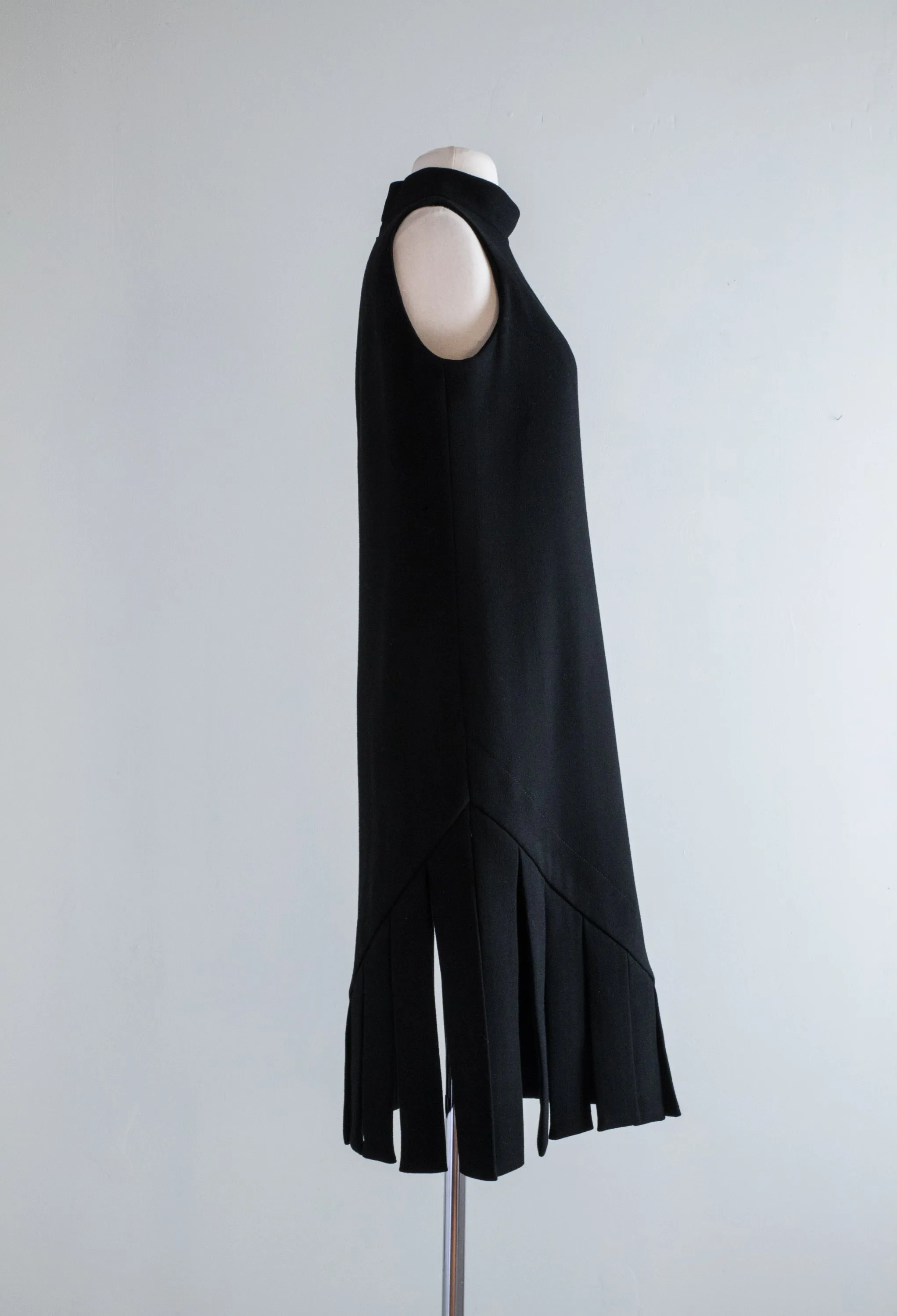 1960s Iconic Pierre Cardin Black Mod CARWASH Dress / Med