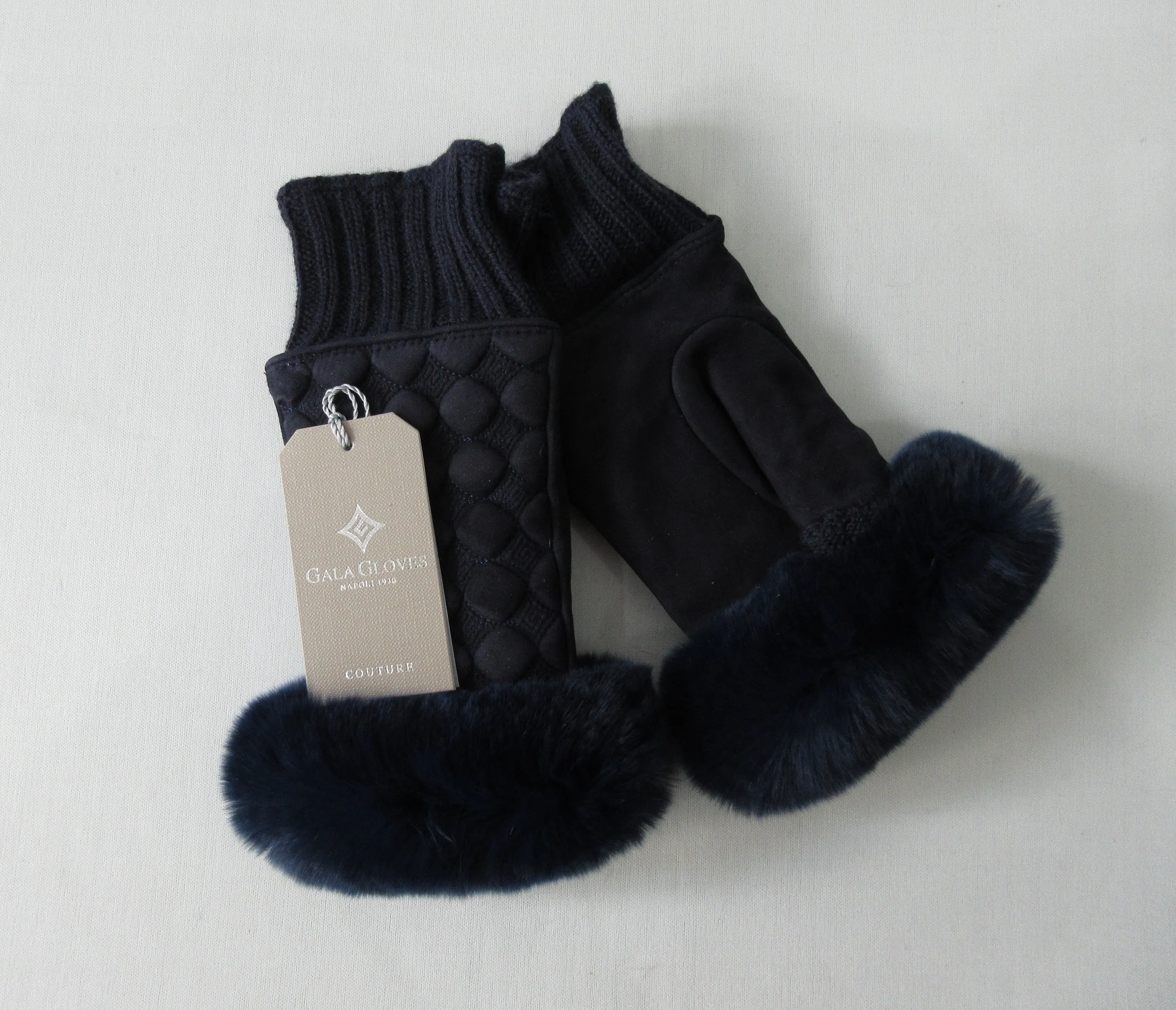 20G07 -Gala Gloves Couture Navy Fingerless Gloves