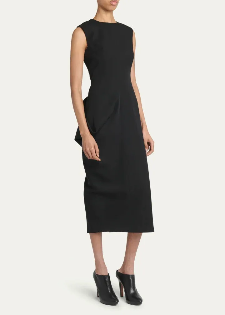 797278QJAAC Midi dress with draped waist