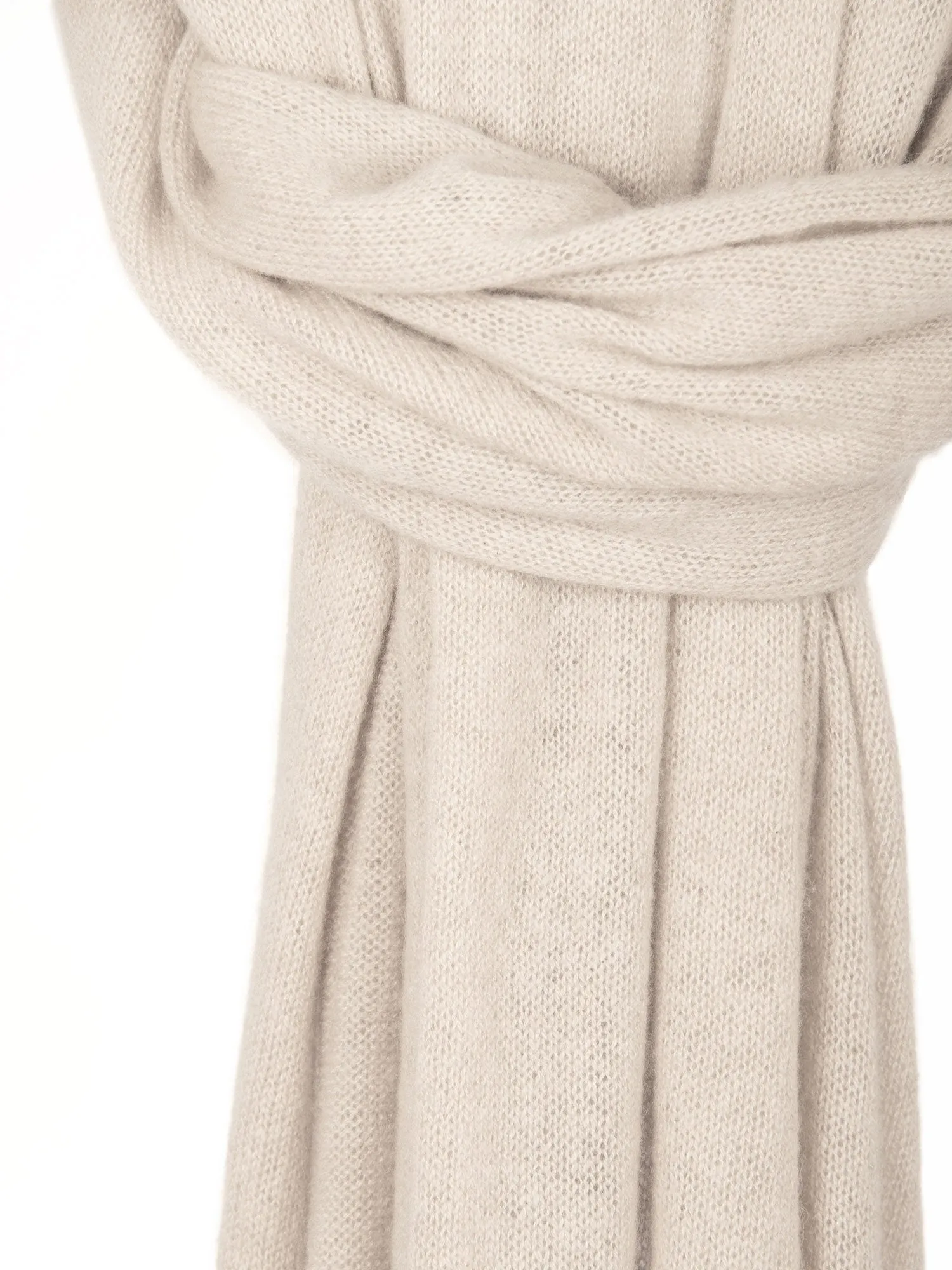 Airy cashmere scarf "Flow" - ginger