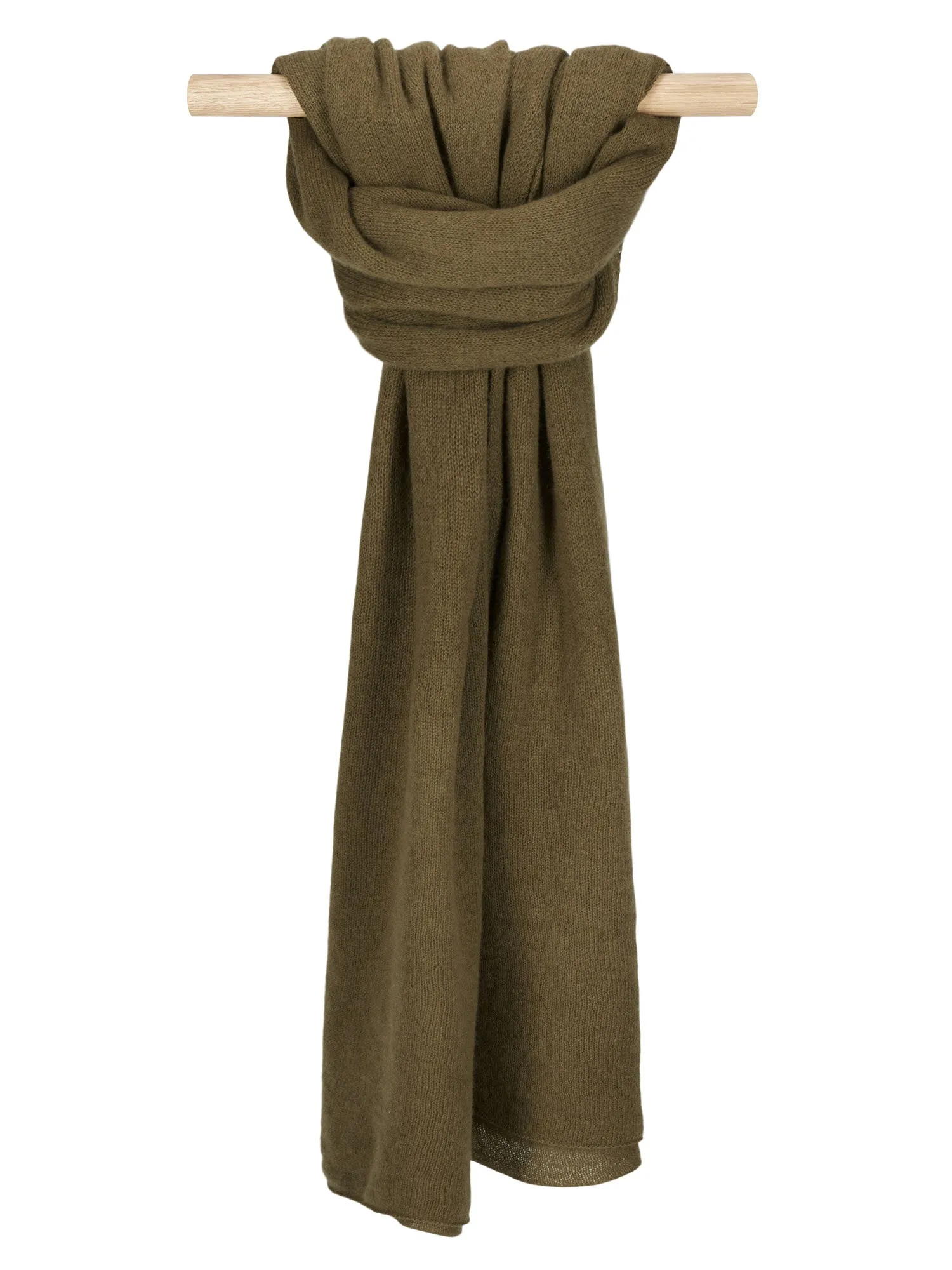 Airy cashmere scarf "Flow" - hunter