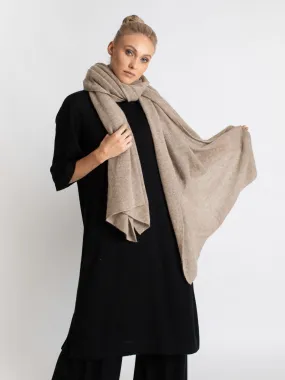 Airy cashmere scarf "Flow" - toast