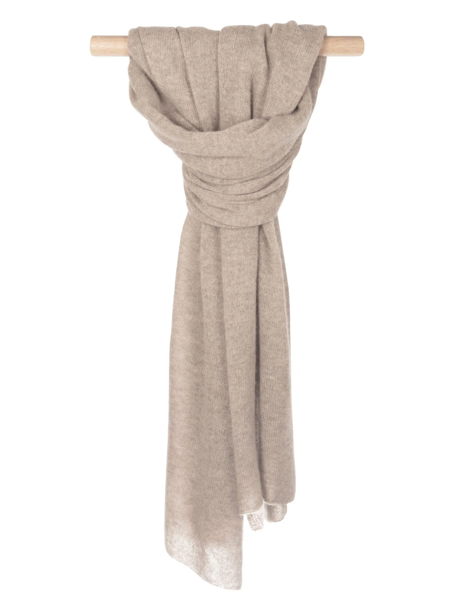 Airy cashmere scarf "Flow" - toast