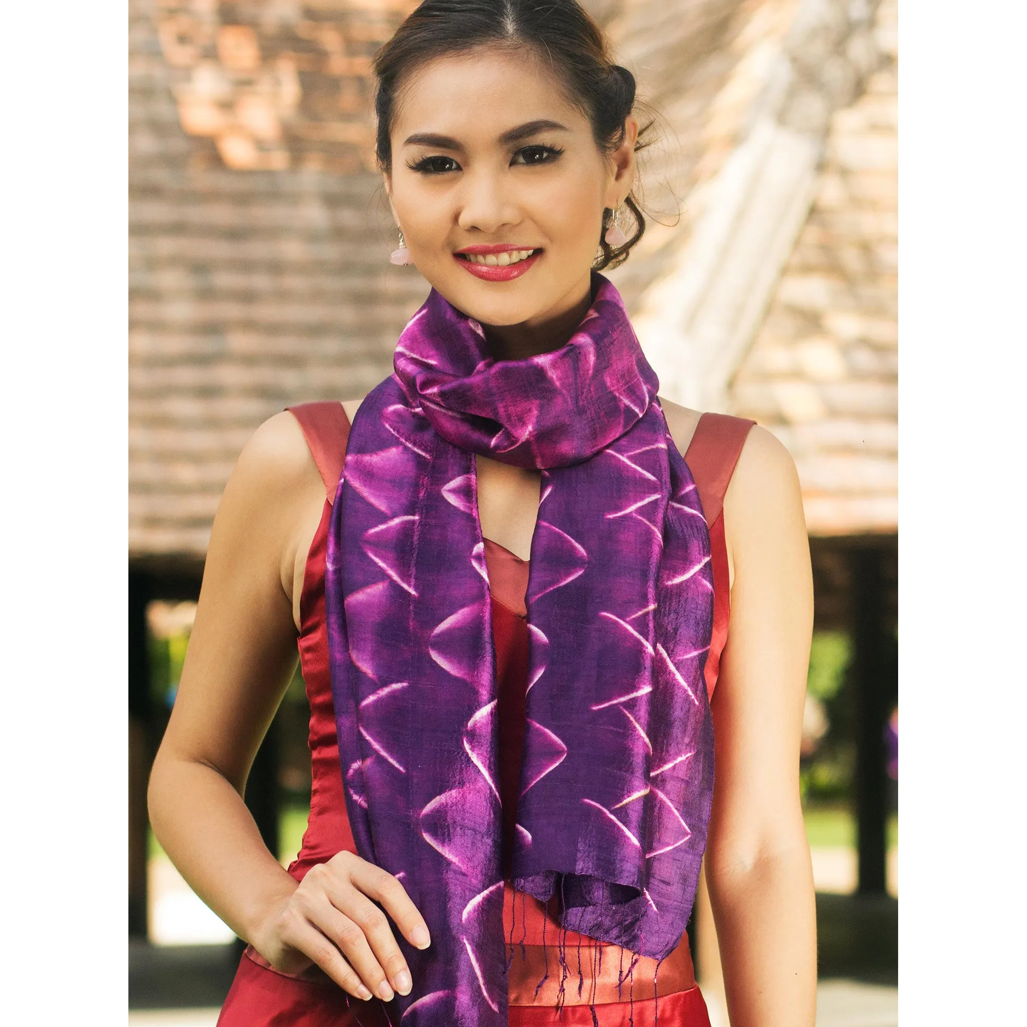 Amethyst Mystique Silk Scarf