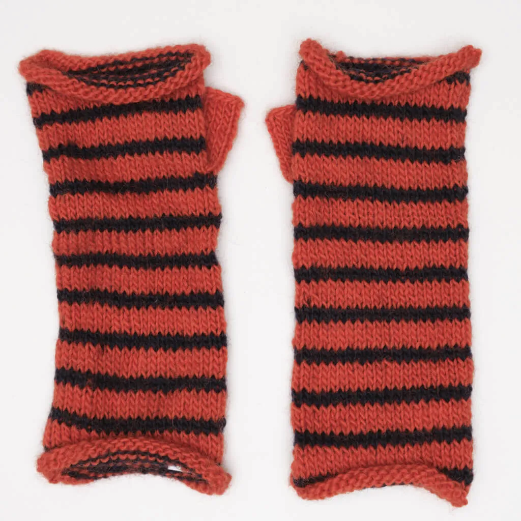 Anika Striped Wool Mittens