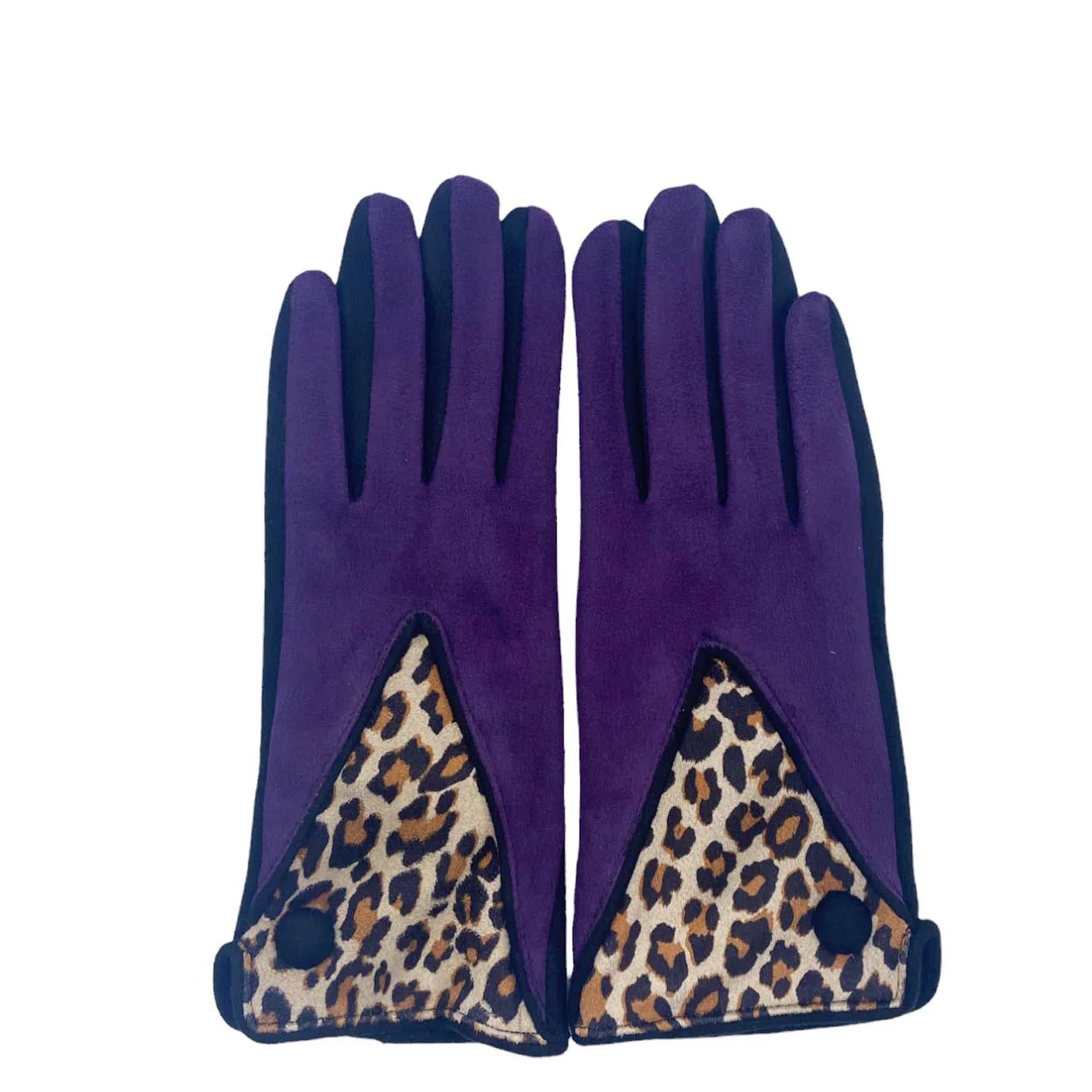 Animal Print Berry Leopard Gloves