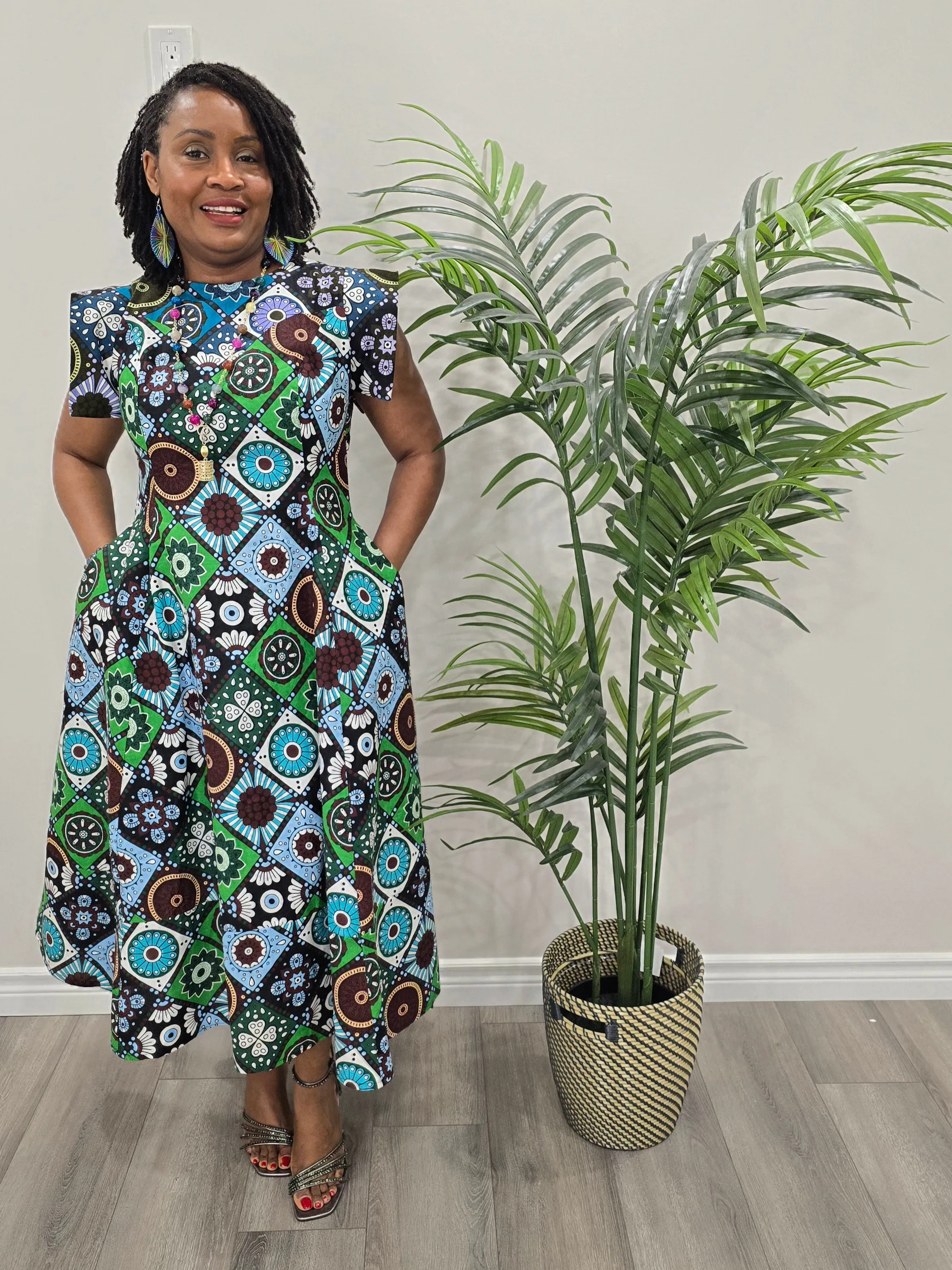 Ankara Midi Dress