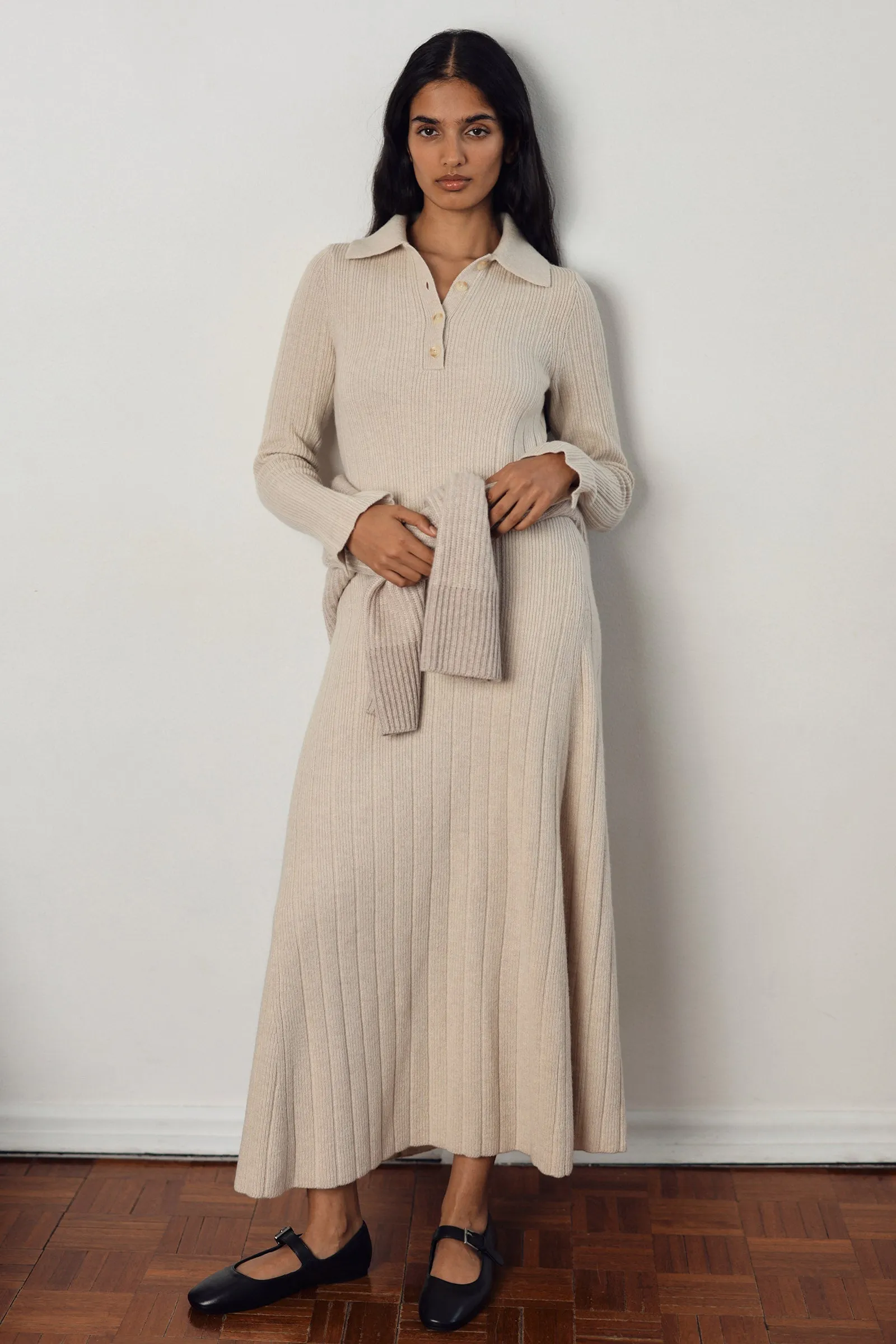 Astrae Wool Rib Maxi Dress