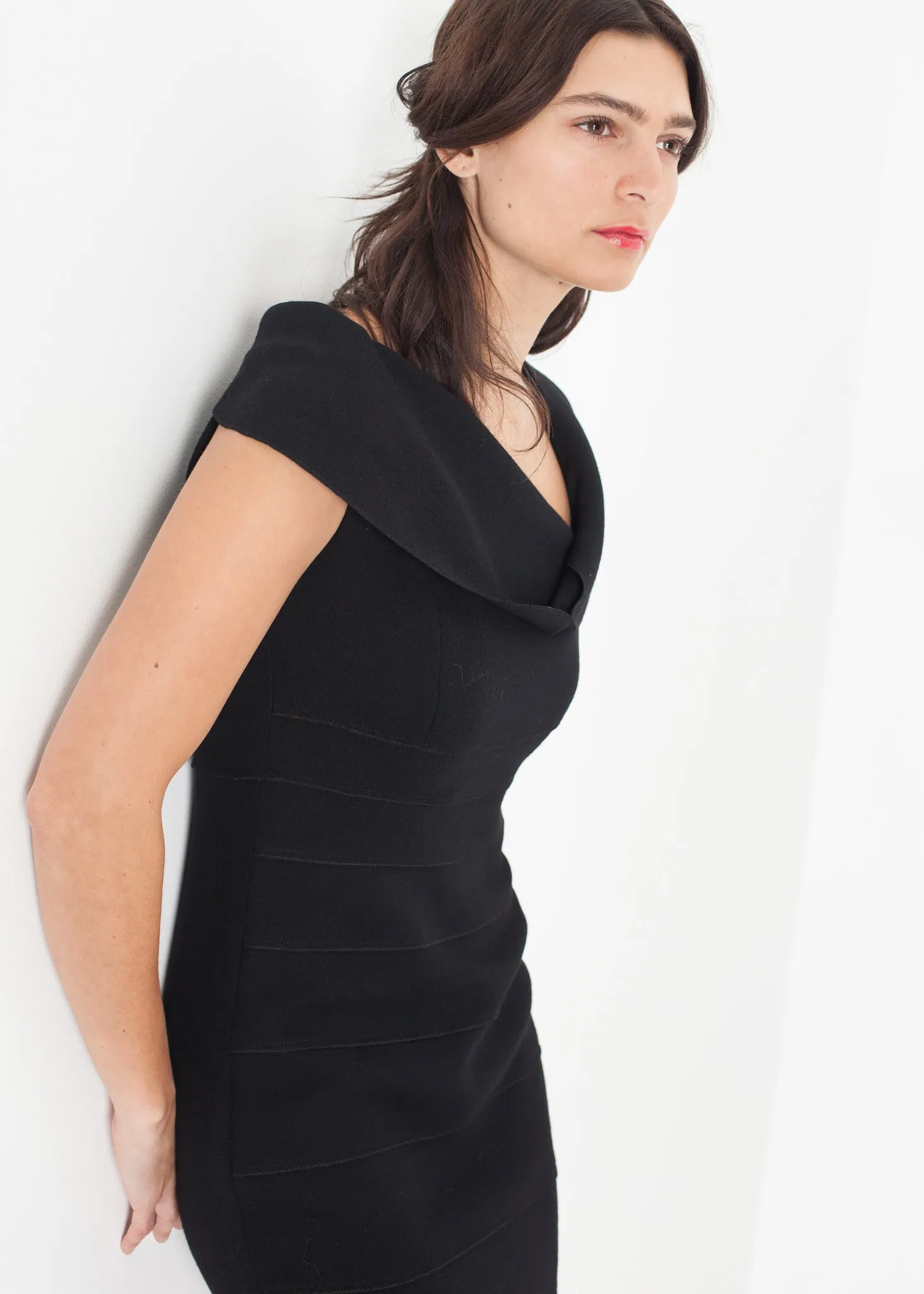 Asymmetric Dress in Black