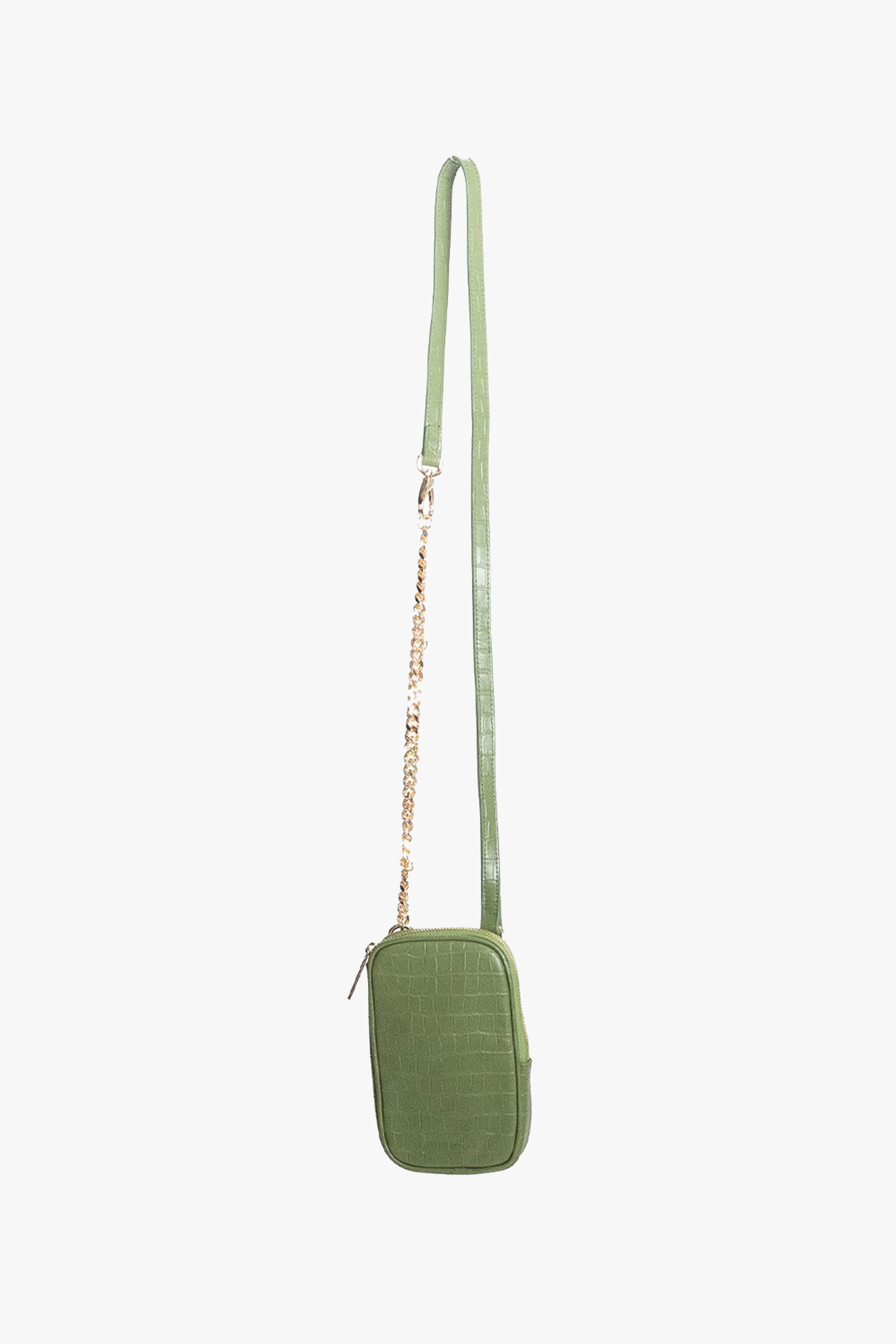 Attached to Me Khaki Gold Hardware Leather Bag