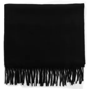 Black Pure Lambswool Scarf