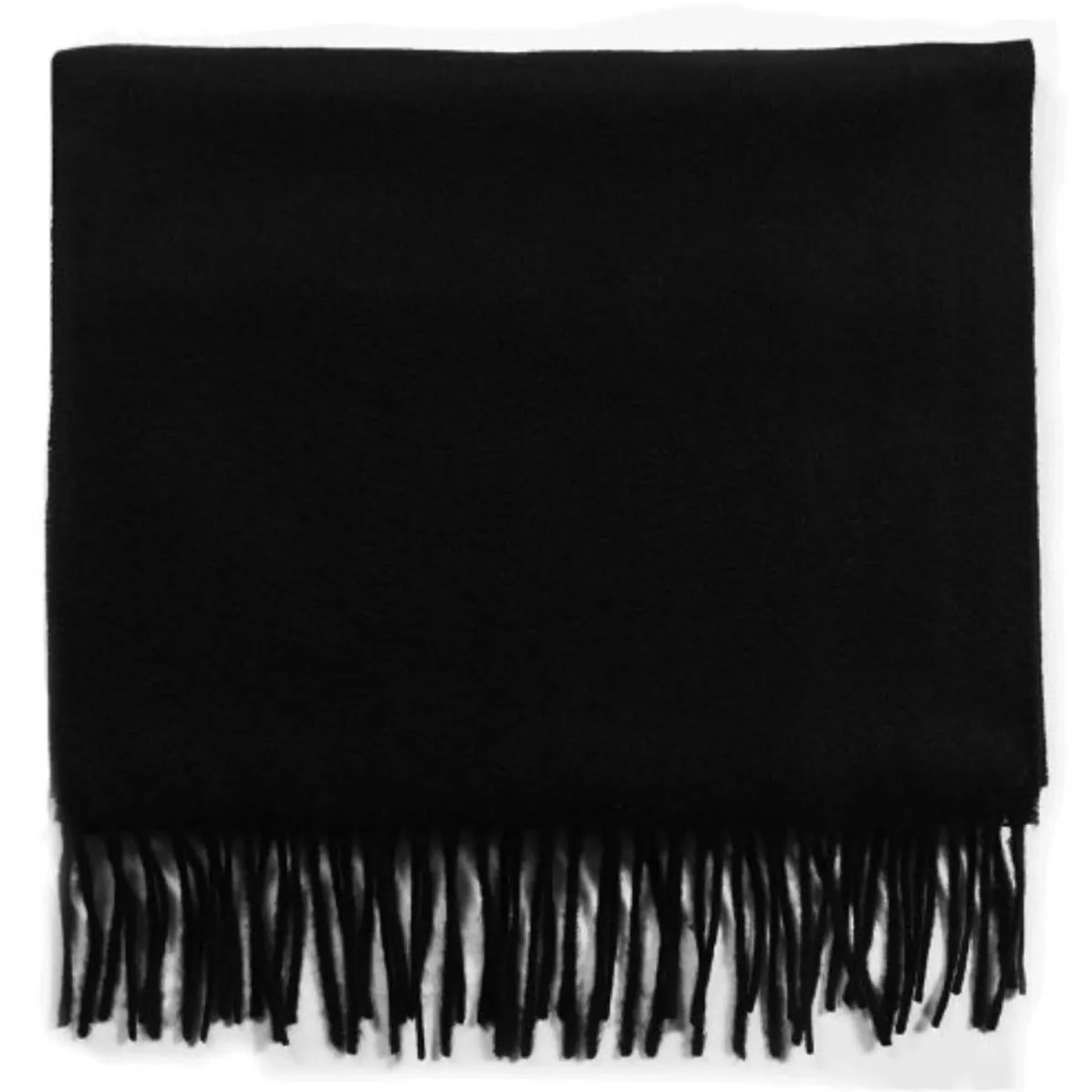 Black Pure Lambswool Scarf