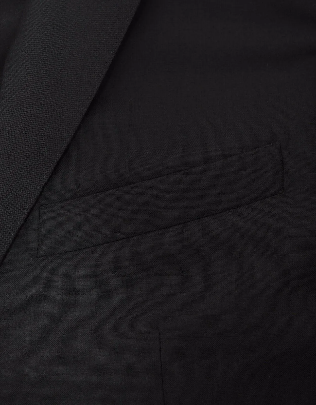 Black Slim-Fit Wool Blazer