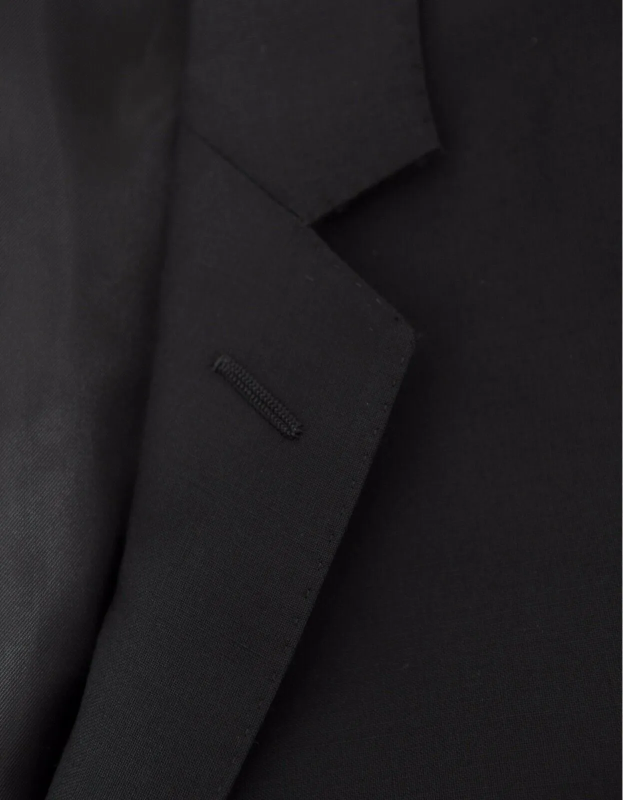 Black Slim-Fit Wool Blazer