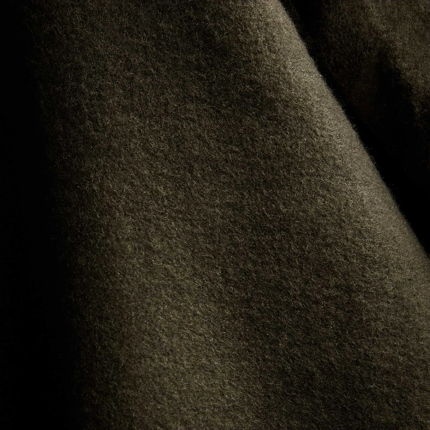 Brushed Cashmere Wool Surplus Blanket - Marsh/Charcoal