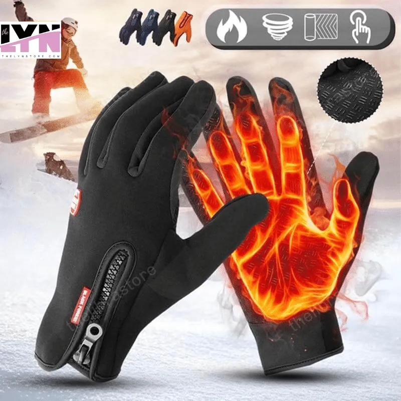 (Buy 2 Get 1) Groovywish Unisex Winter Warm Thermal Gloves Waterproof Touch Screen Sports For Men And Women