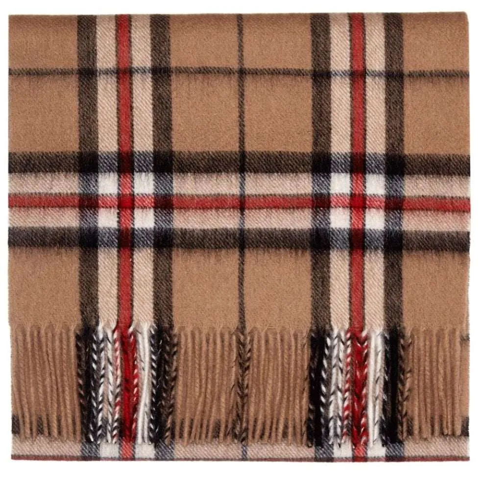 Camel Thomson Tartan Lambswool Scarf