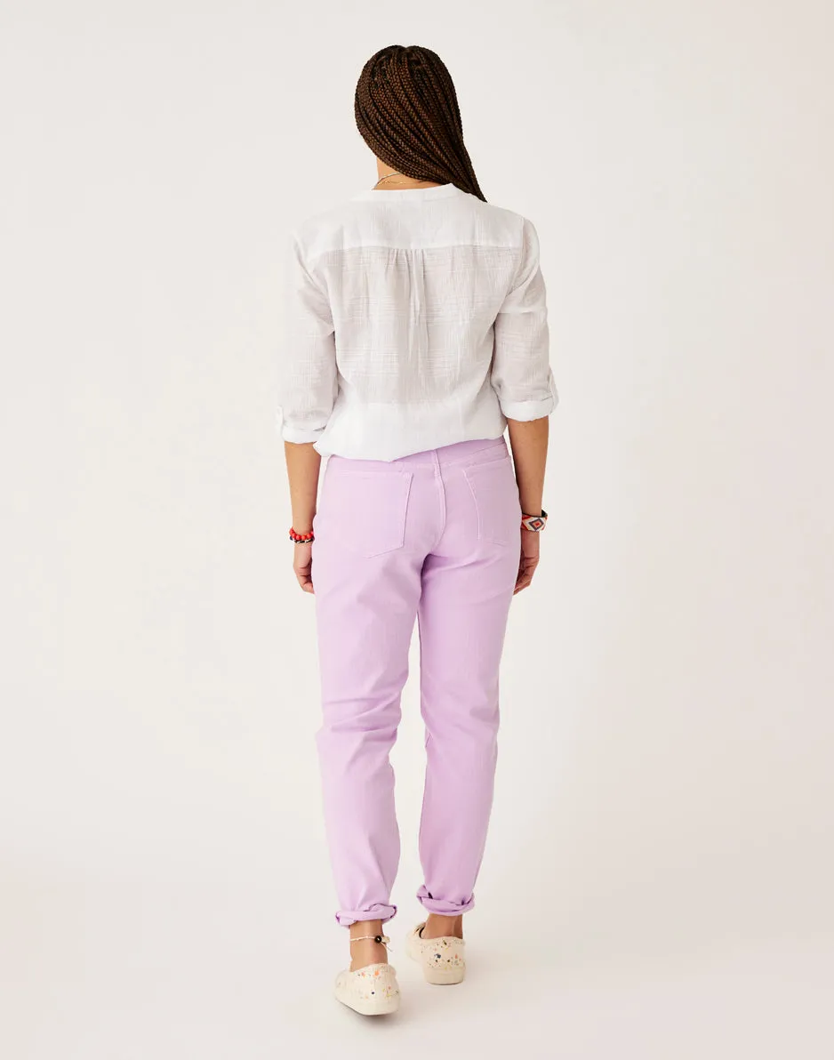 Carson Hi Rise Jean: Soft Lilac