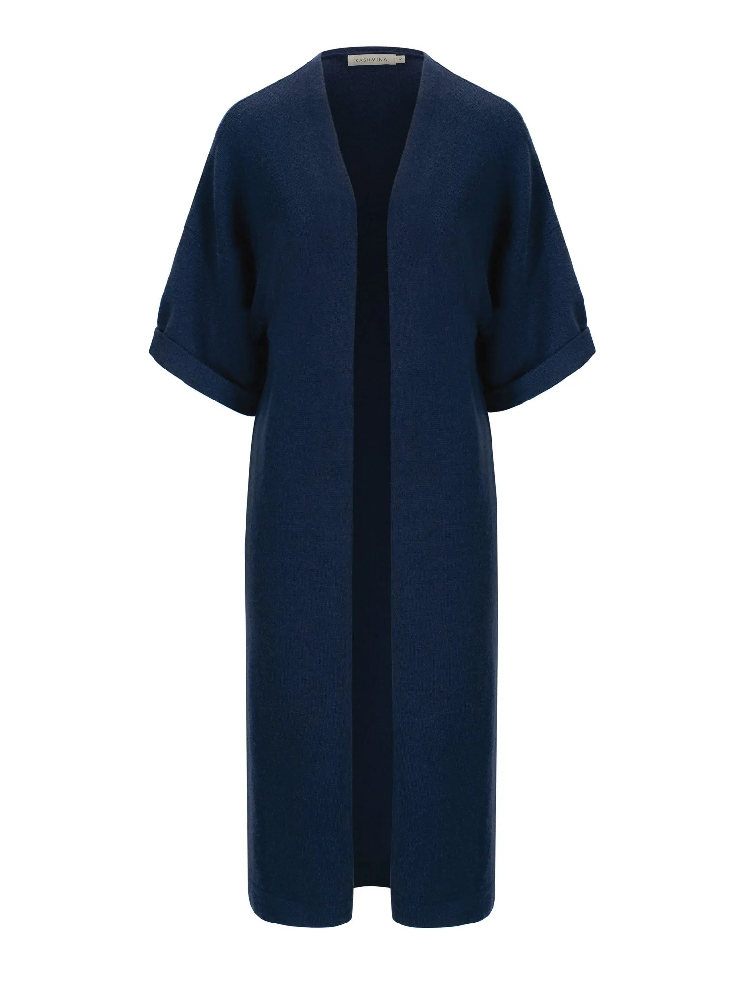 Cashmere cardigan "Kaftan" - mountain blue