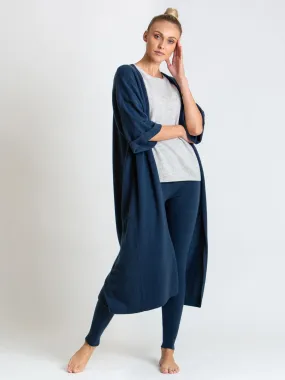 Cashmere cardigan "Kaftan" - mountain blue