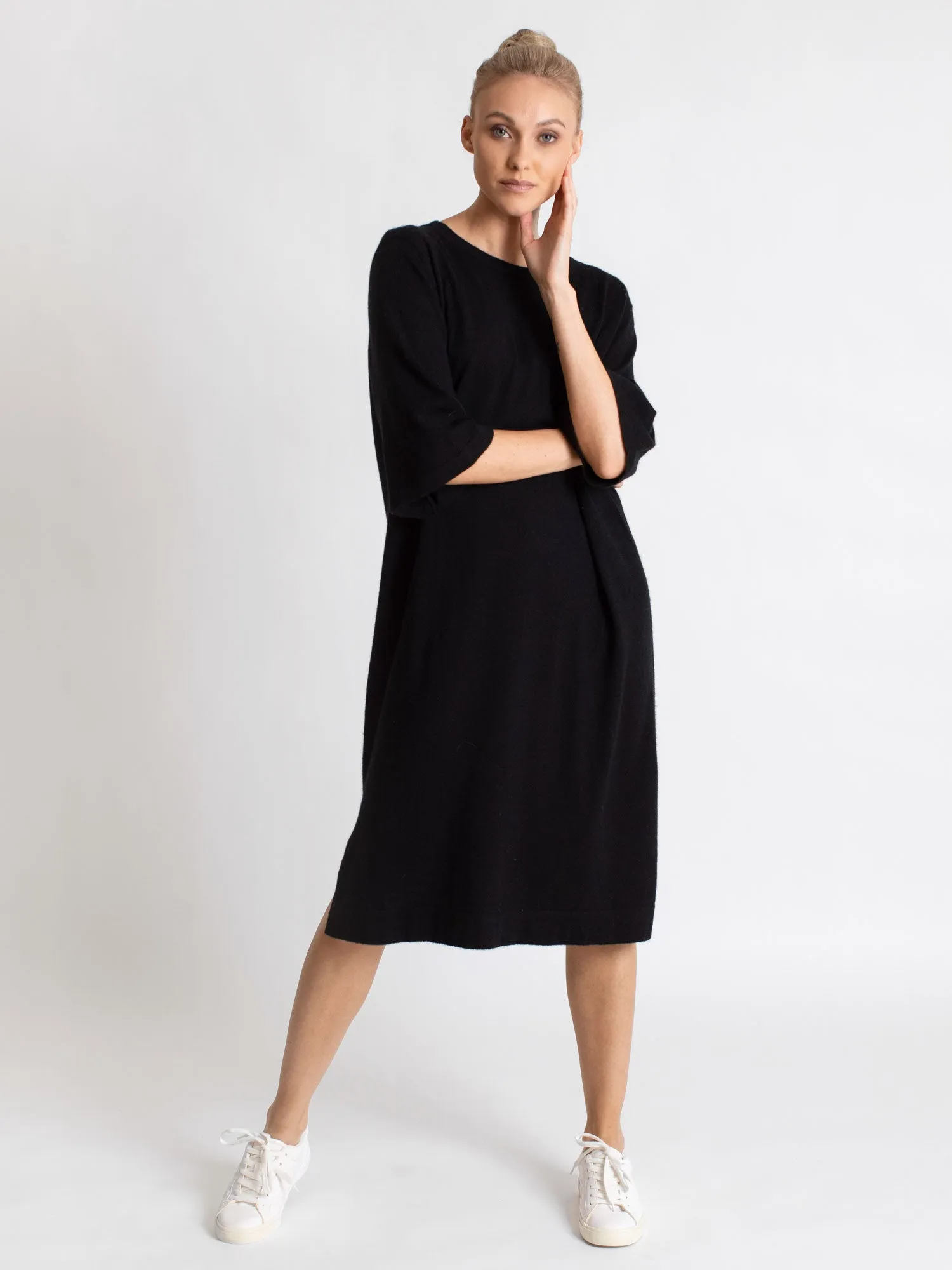 Cashmere dress "Air tunic"  - black