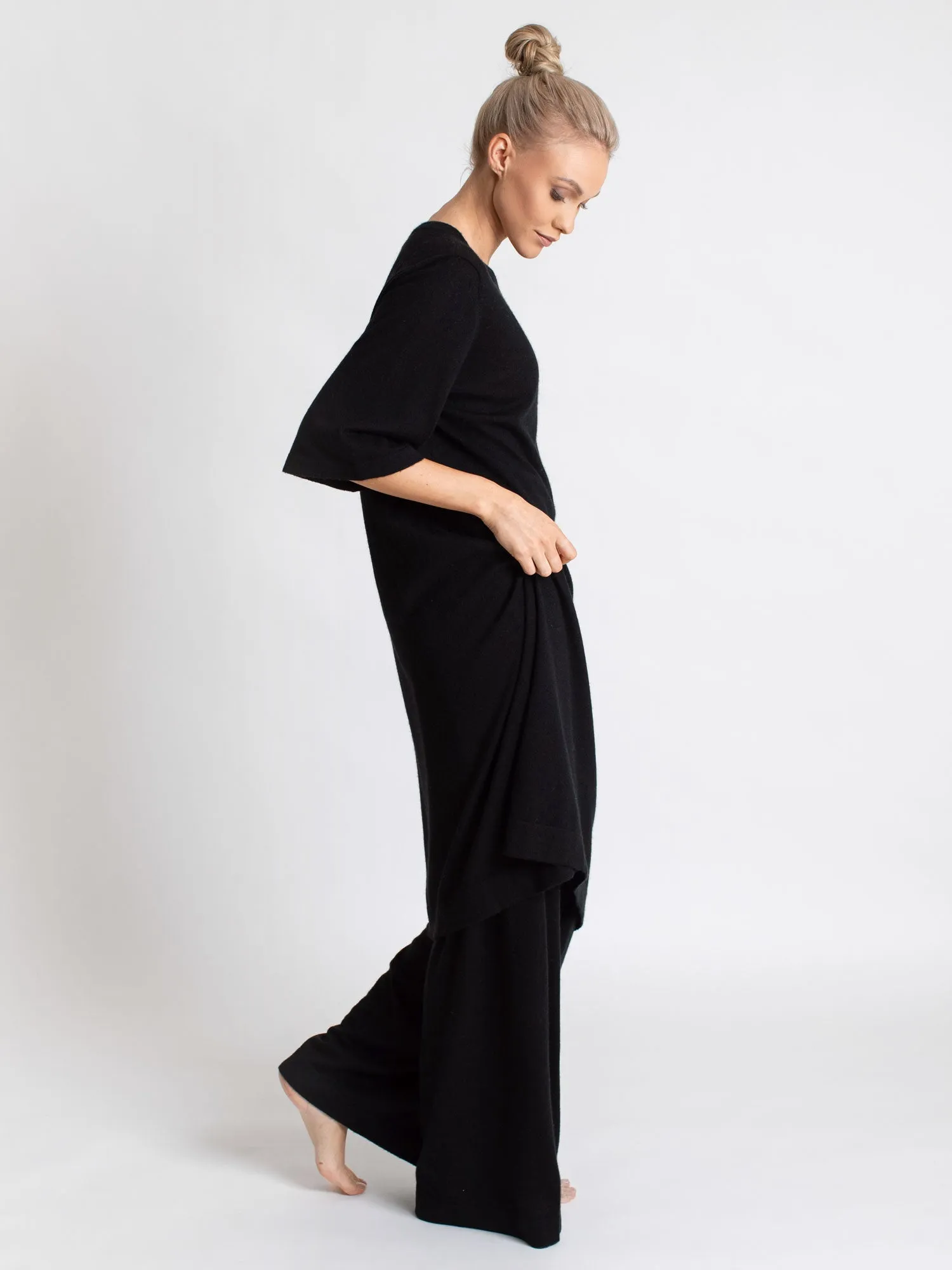 Cashmere dress "Air tunic"  - black