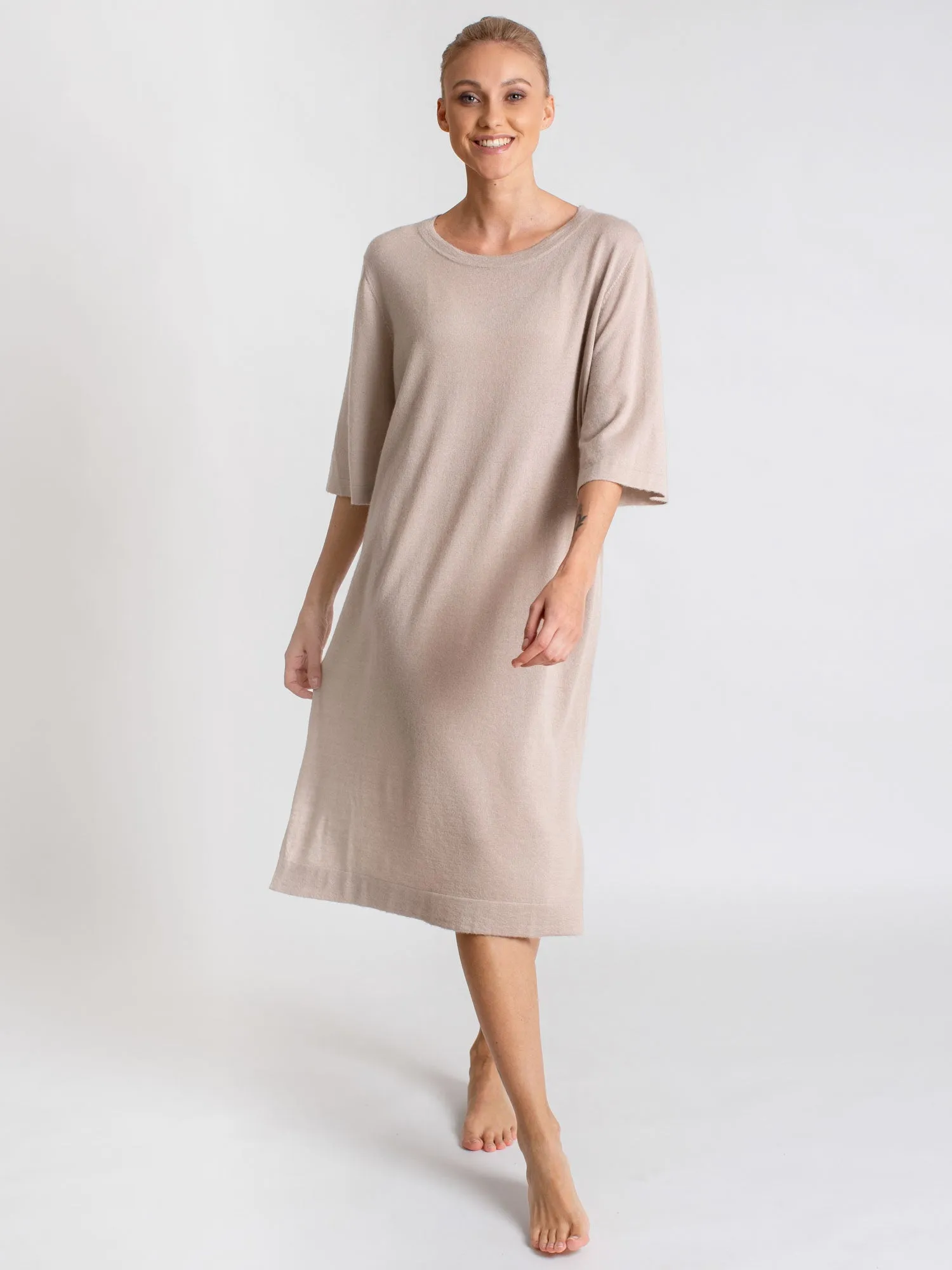 Cashmere dress "Air tunic"  - feather