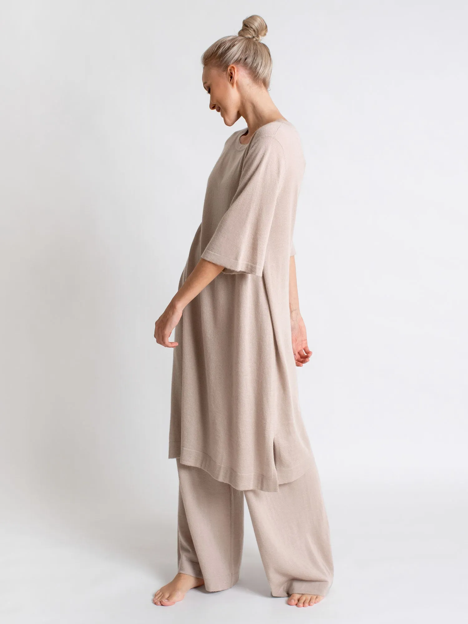 Cashmere dress "Air tunic"  - feather