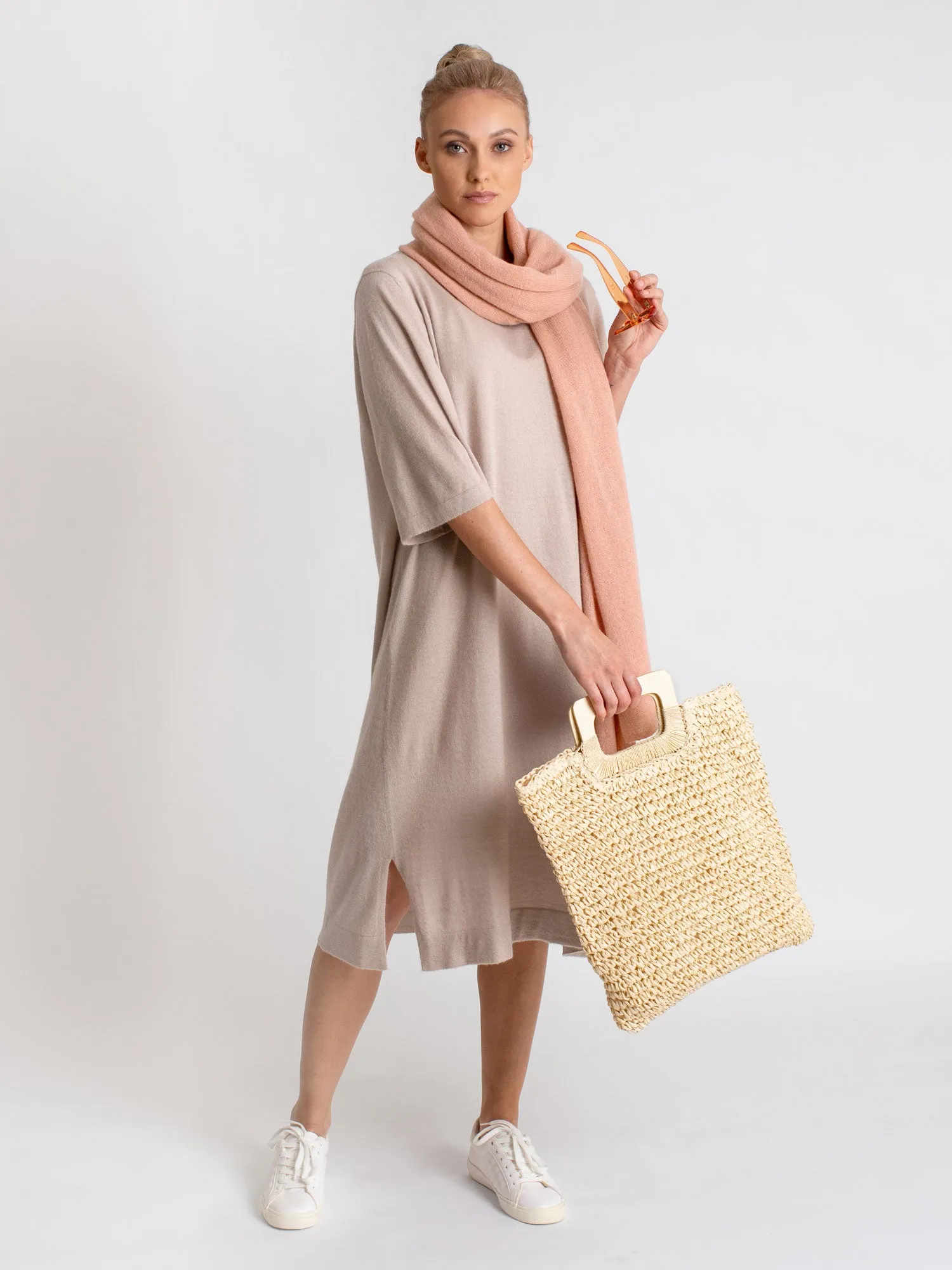 Cashmere dress "Air tunic"  - feather