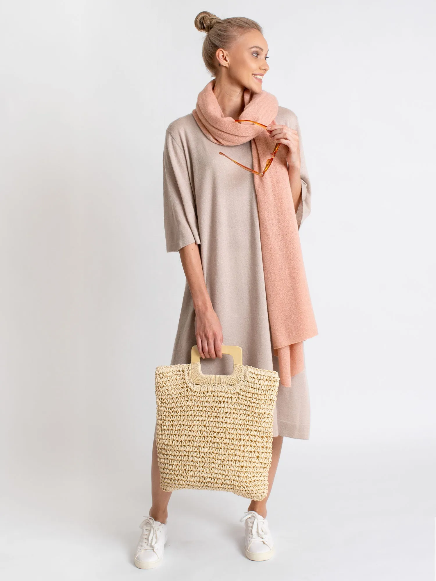 Cashmere dress "Air tunic"  - feather