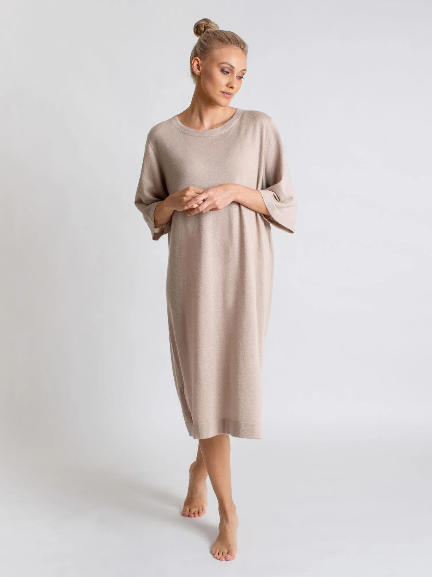 Cashmere dress "Air tunic"  - feather