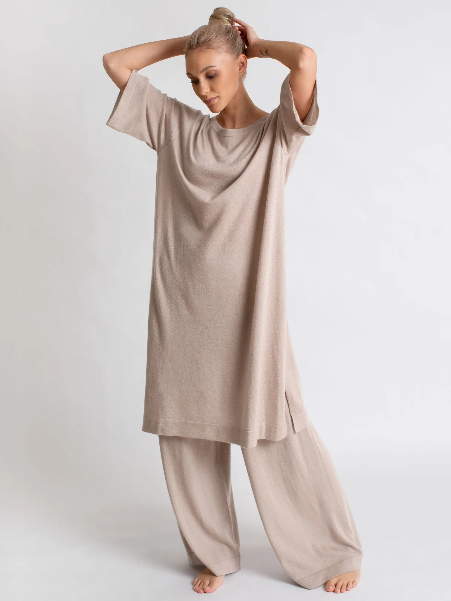 Cashmere dress "Air tunic"  - feather