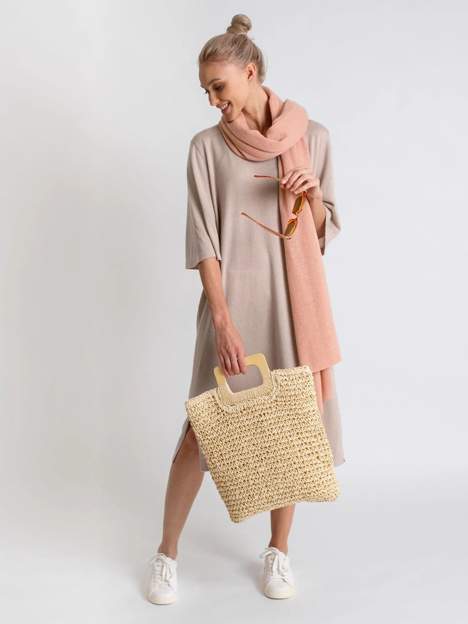 Cashmere dress "Air tunic"  - feather