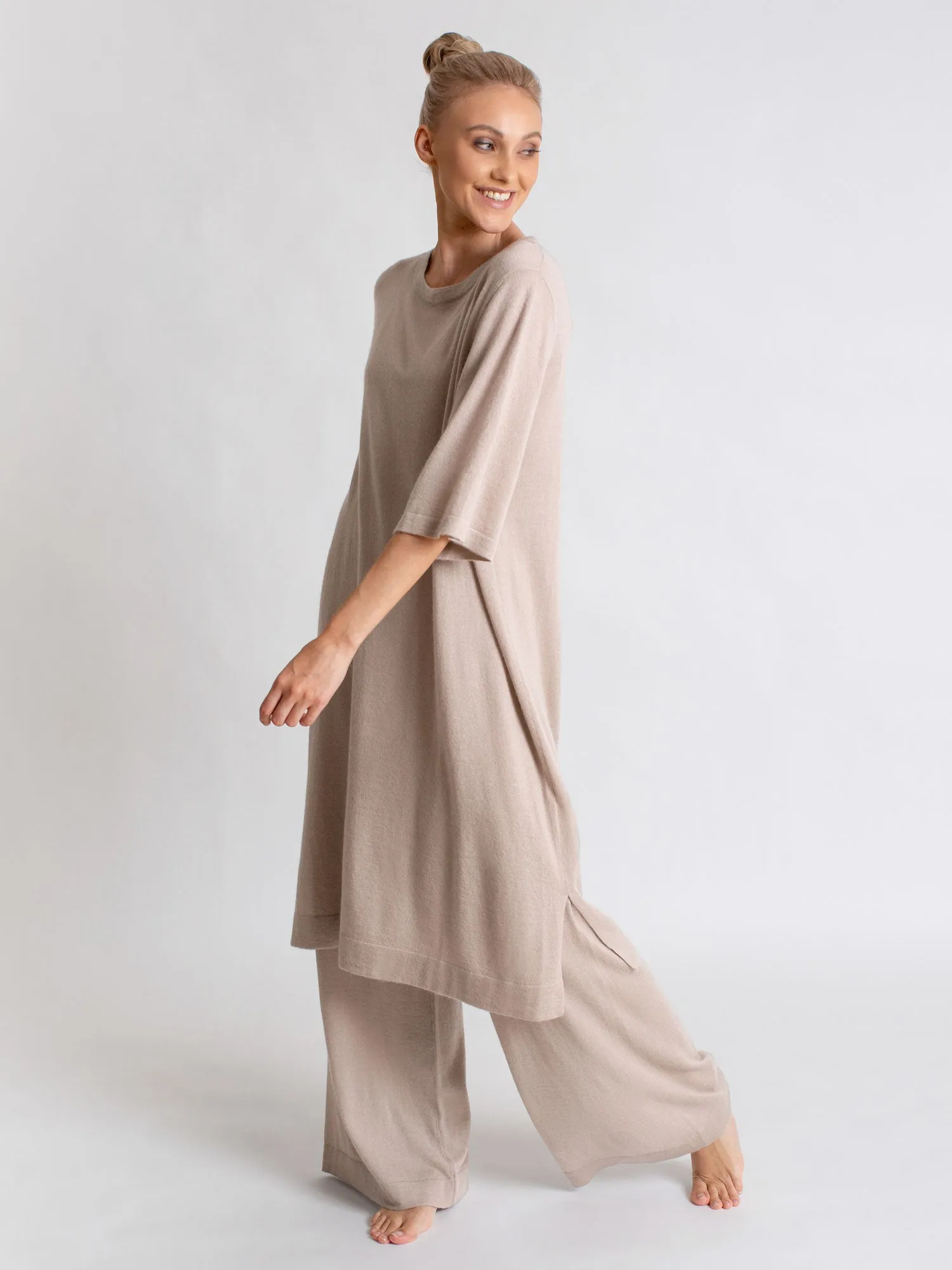 Cashmere dress "Air tunic"  - feather