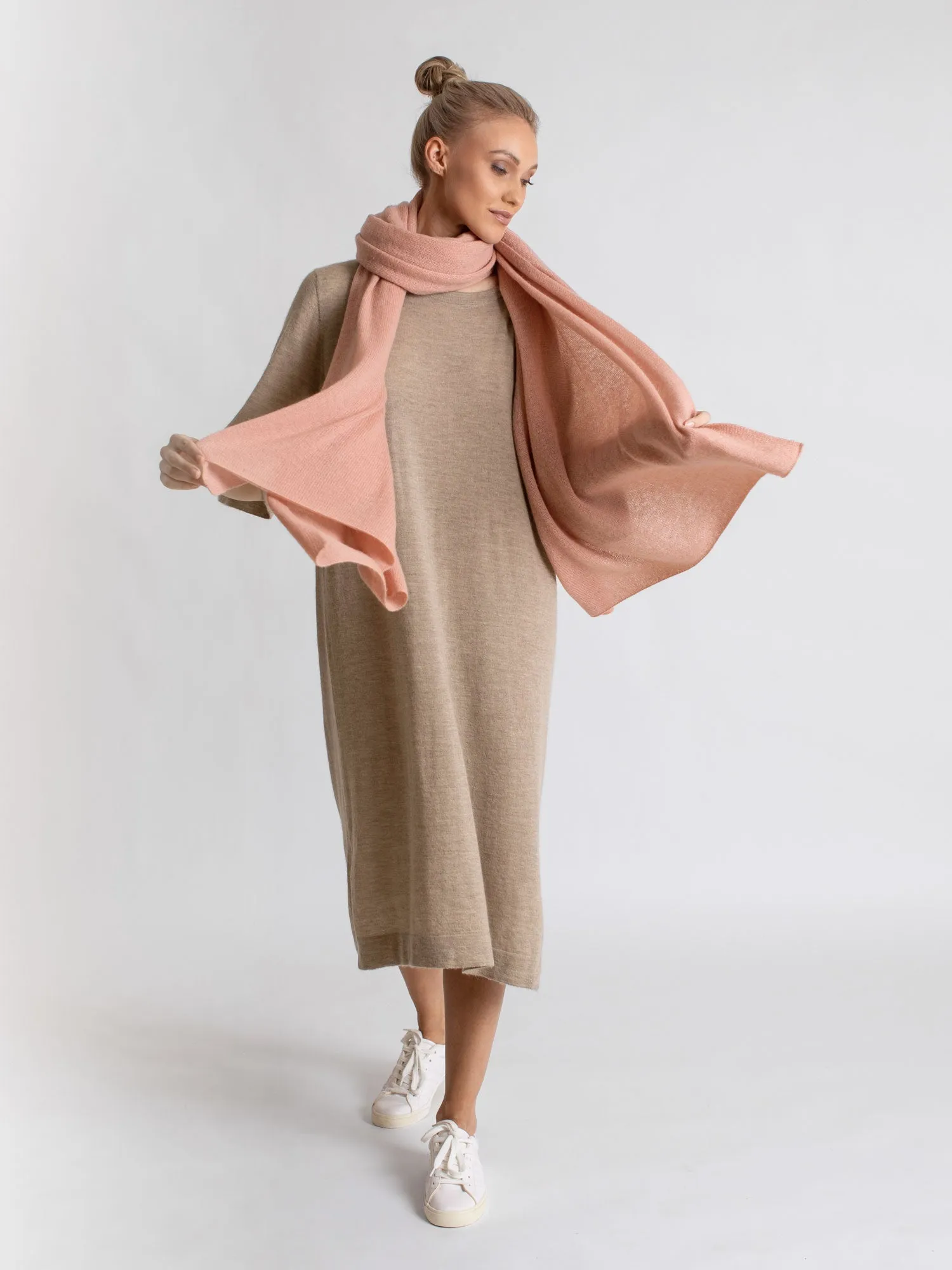 Cashmere dress "Air tunic" - taupe