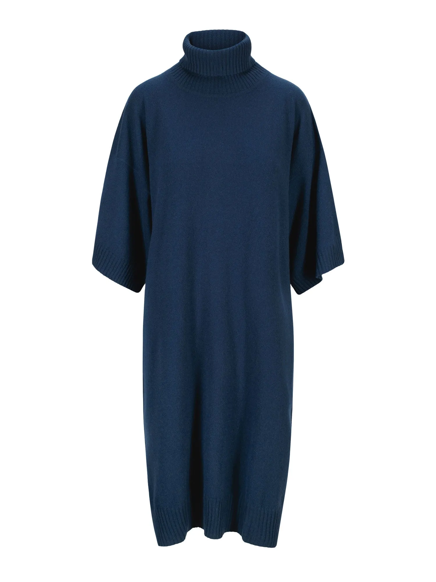 Cashmere dress "Breeze" - mountain blue