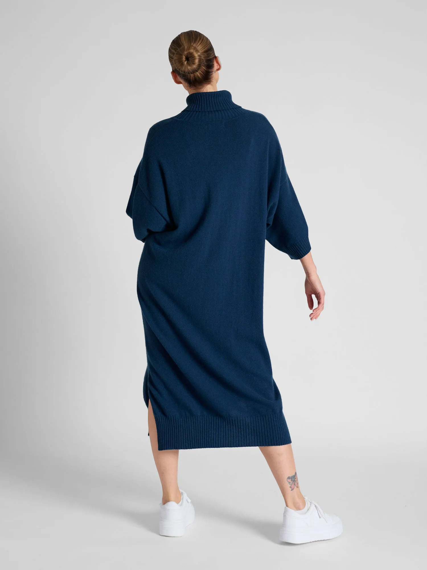 Cashmere dress "Breeze" - mountain blue