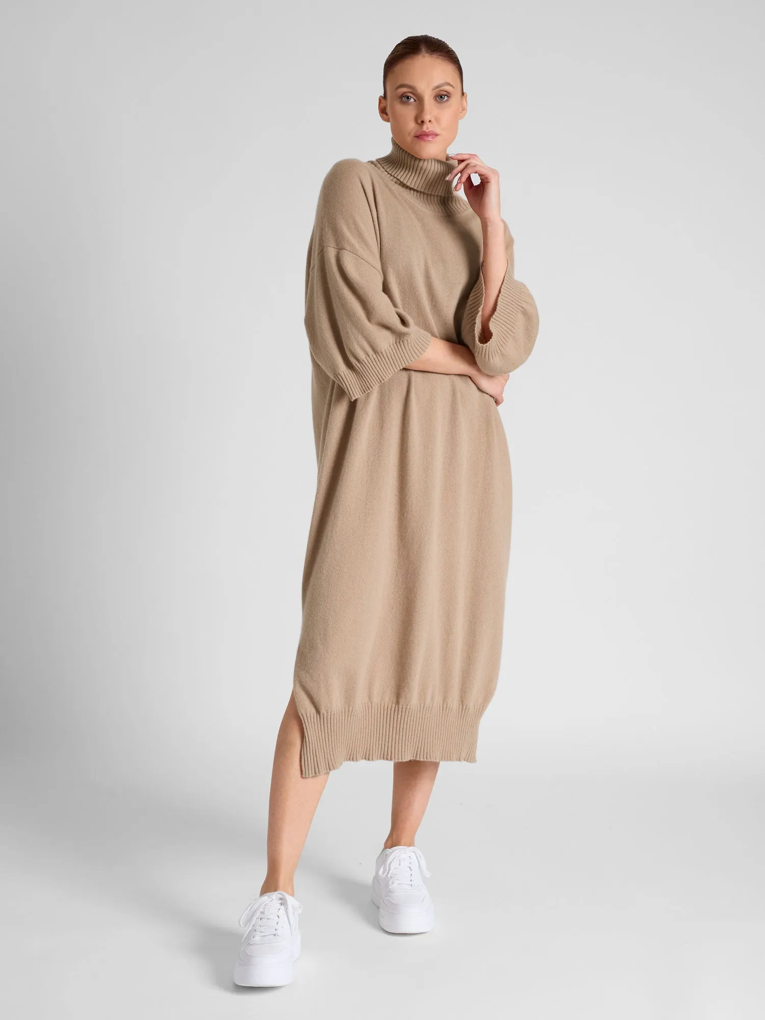 Cashmere dress "Breeze" - sand