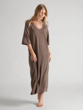 Cashmere dress "June"  - dark toast