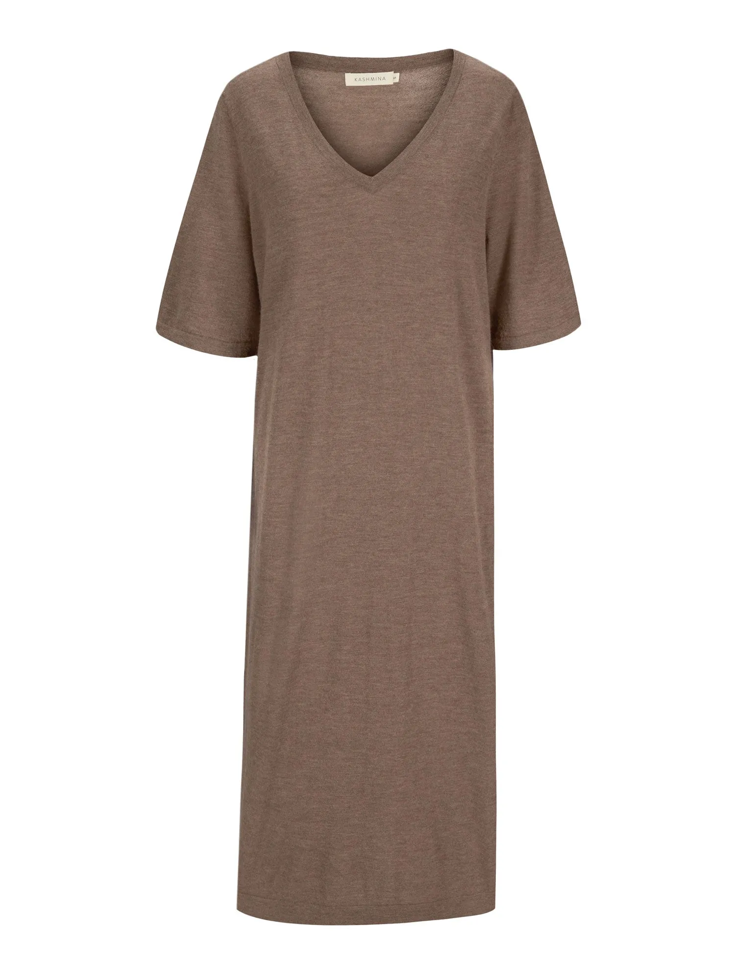 Cashmere dress "June"  - dark toast