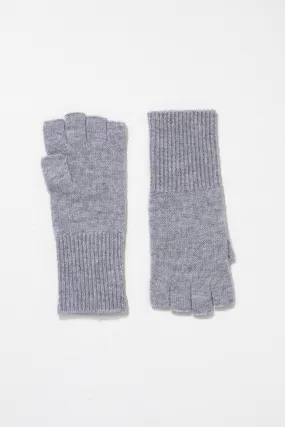 Cashmere Fingerless Gloves - Oyster Grey