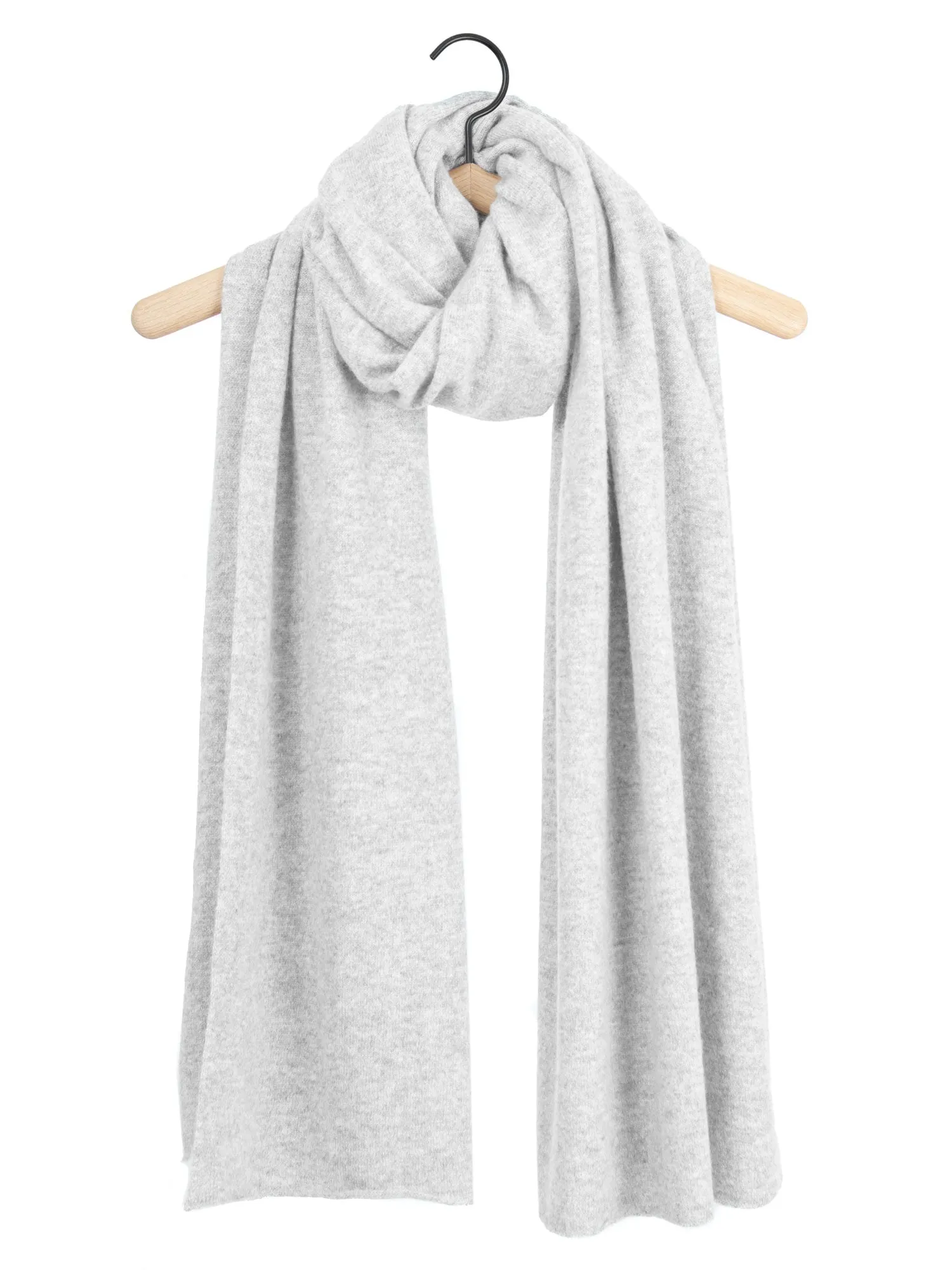 Cashmere scarf "Signature" - light grey