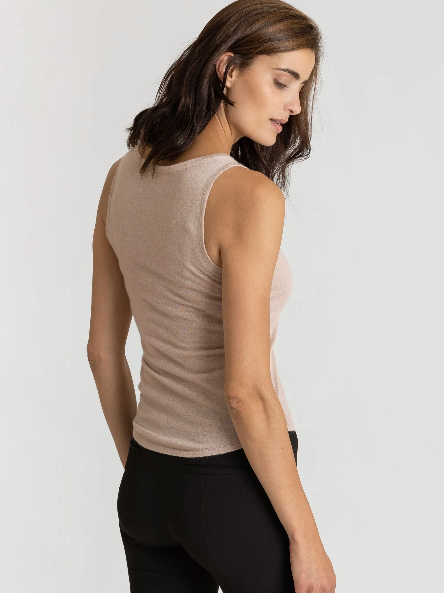 Cashmere top "Skin" - feather