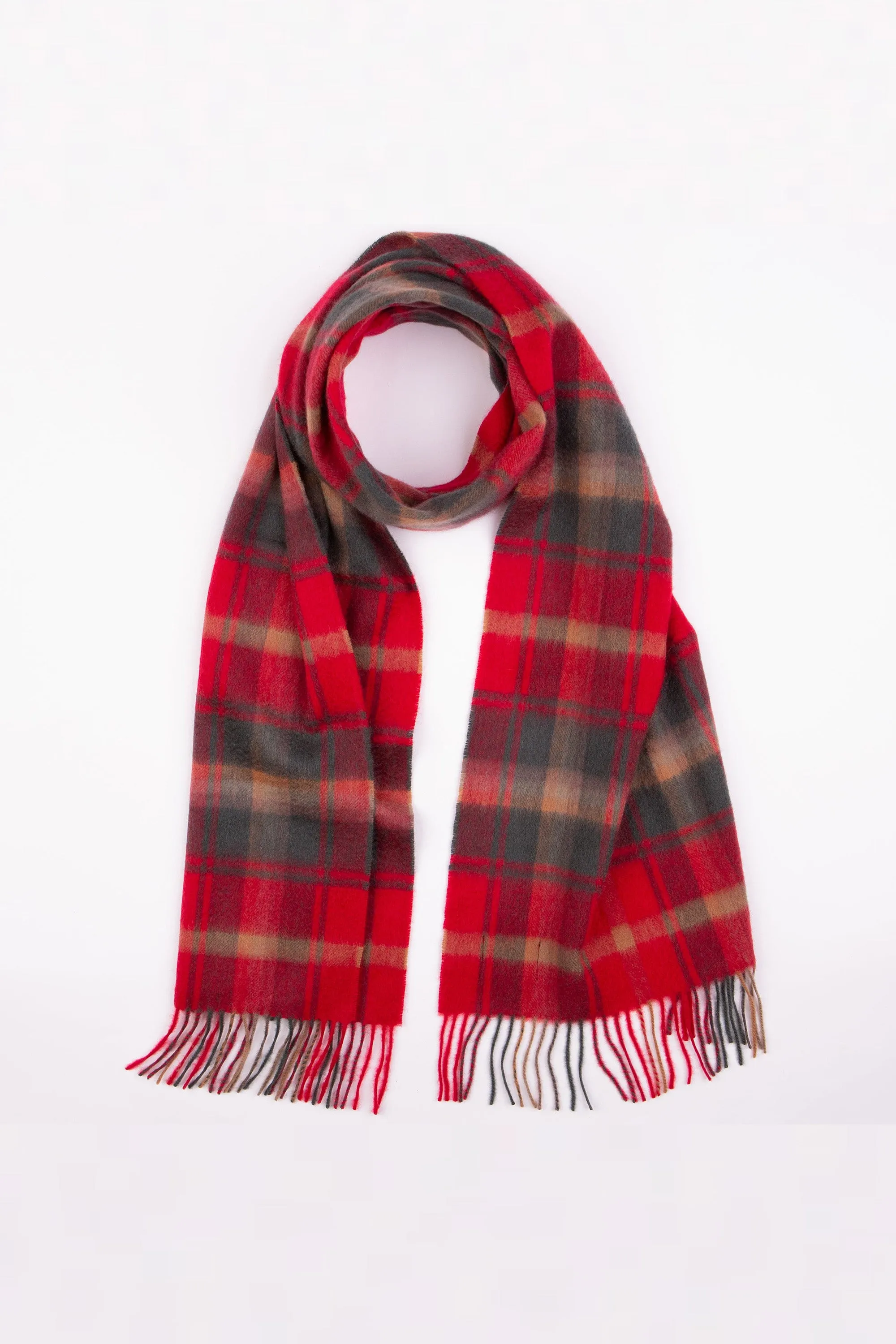 Cashmere Wide Scarf - Kiltane Dark Maple