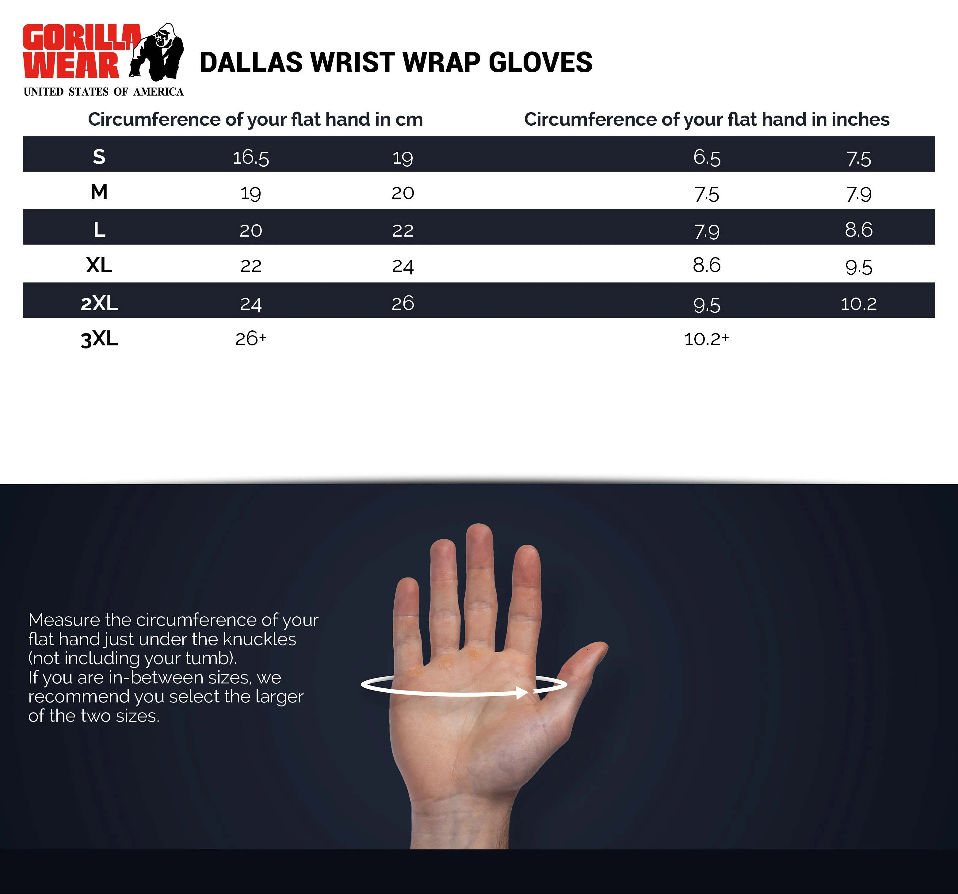 Dallas Wrist Wrap Gloves - Black