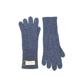 Denim Blue Cashmere Gloves