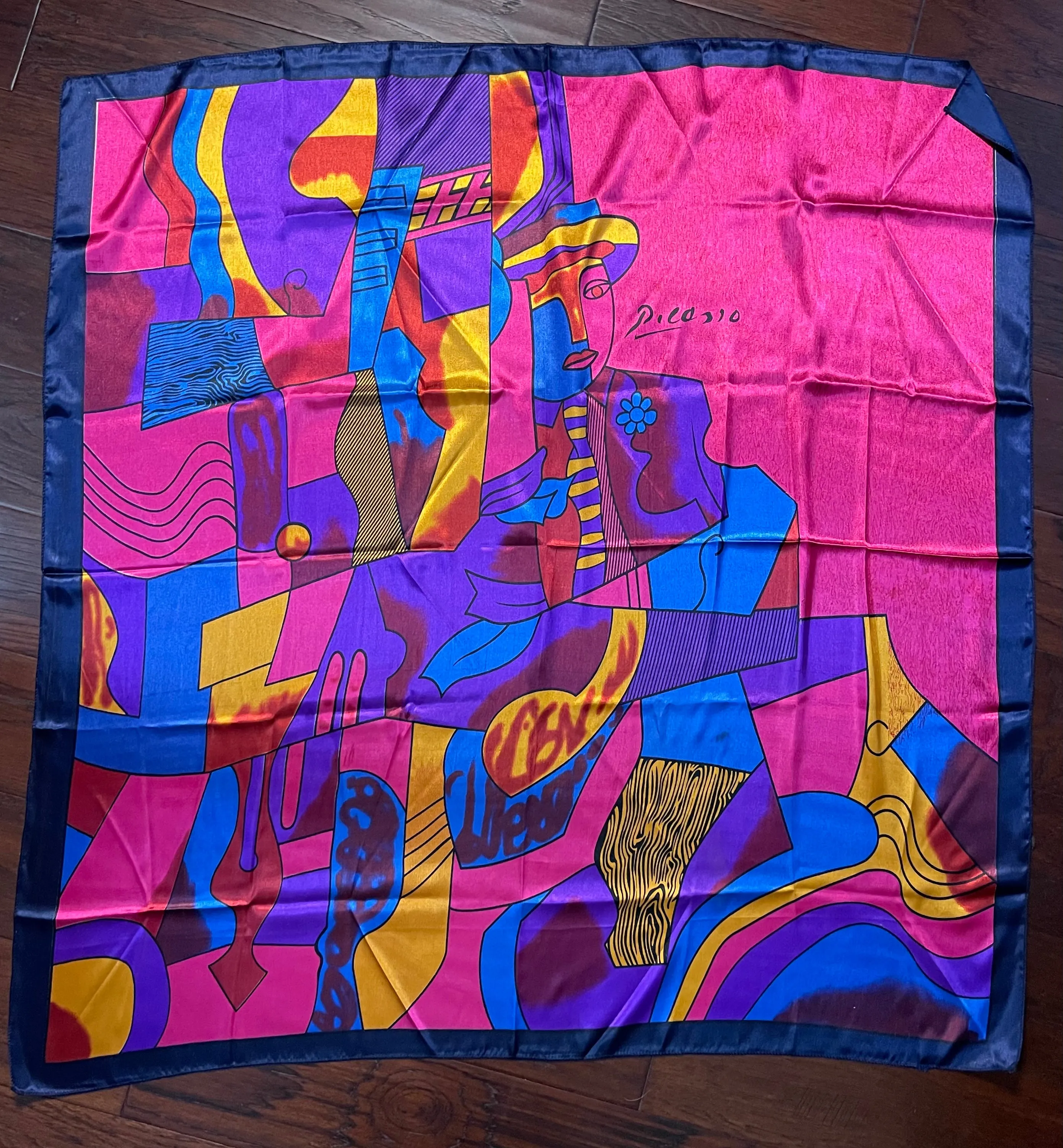 Designer Paloma Picasso Silk Scarf