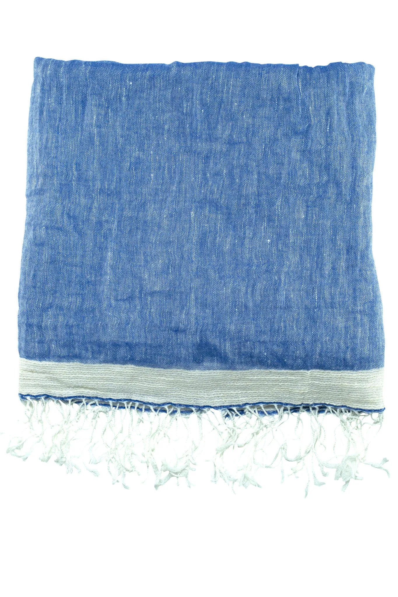 Exclusive linen blue scarf / shawl